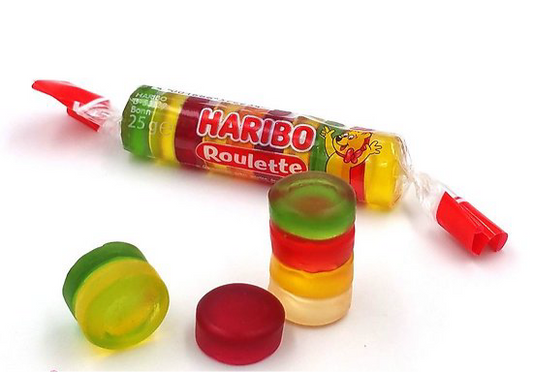 Haribo tubo ROULETTES fruits